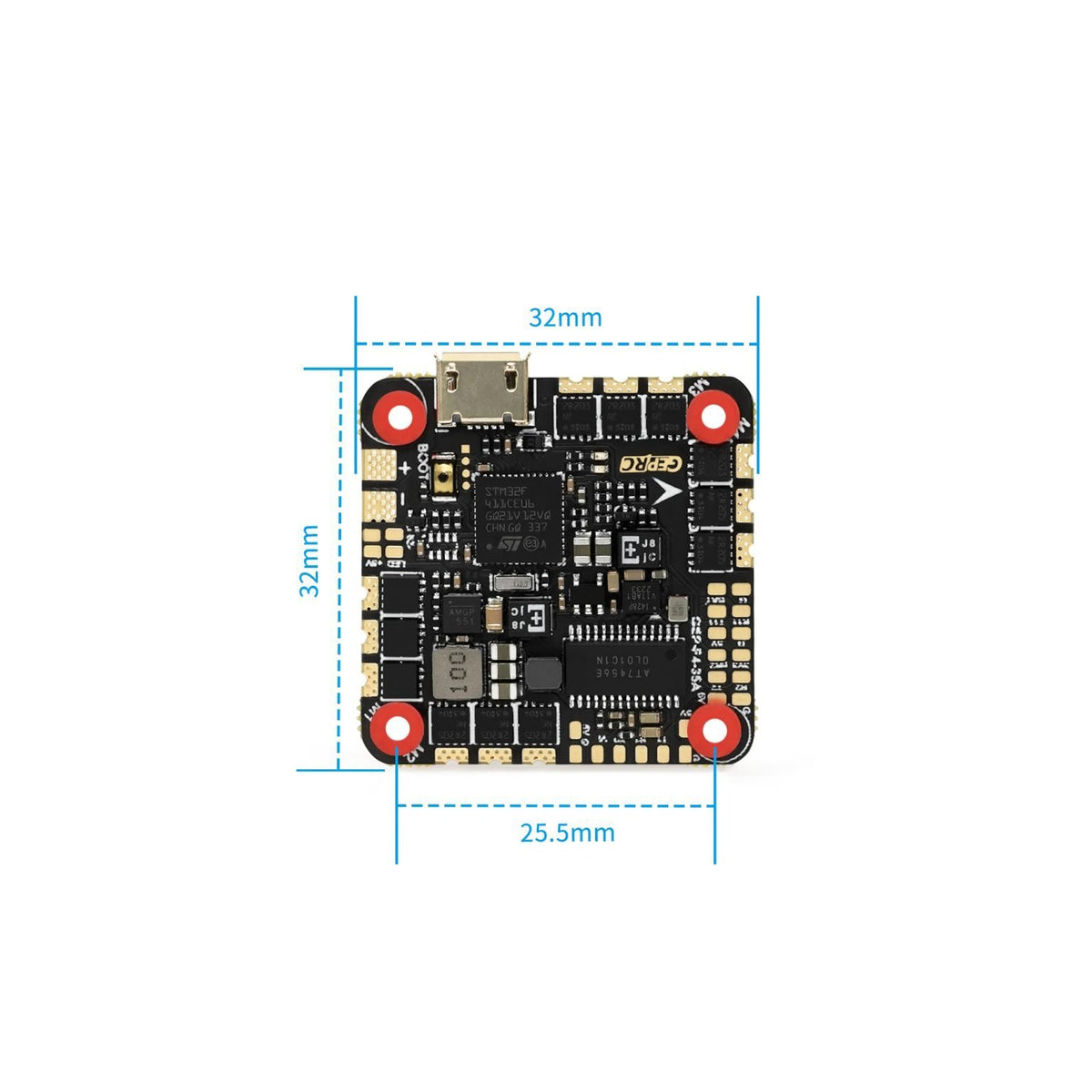 GEP-F411-35A AIO (F411 FC 35A 2-6S 8bits BLS ESC 25.5mm)